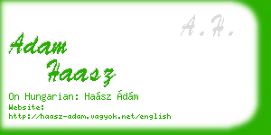 adam haasz business card