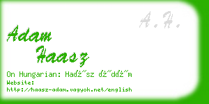 adam haasz business card